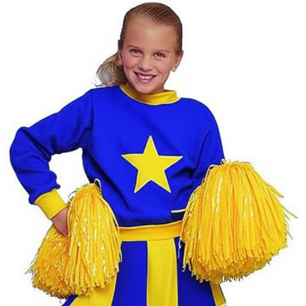 Yellow Cheerlead Pom Poms 2 Piece