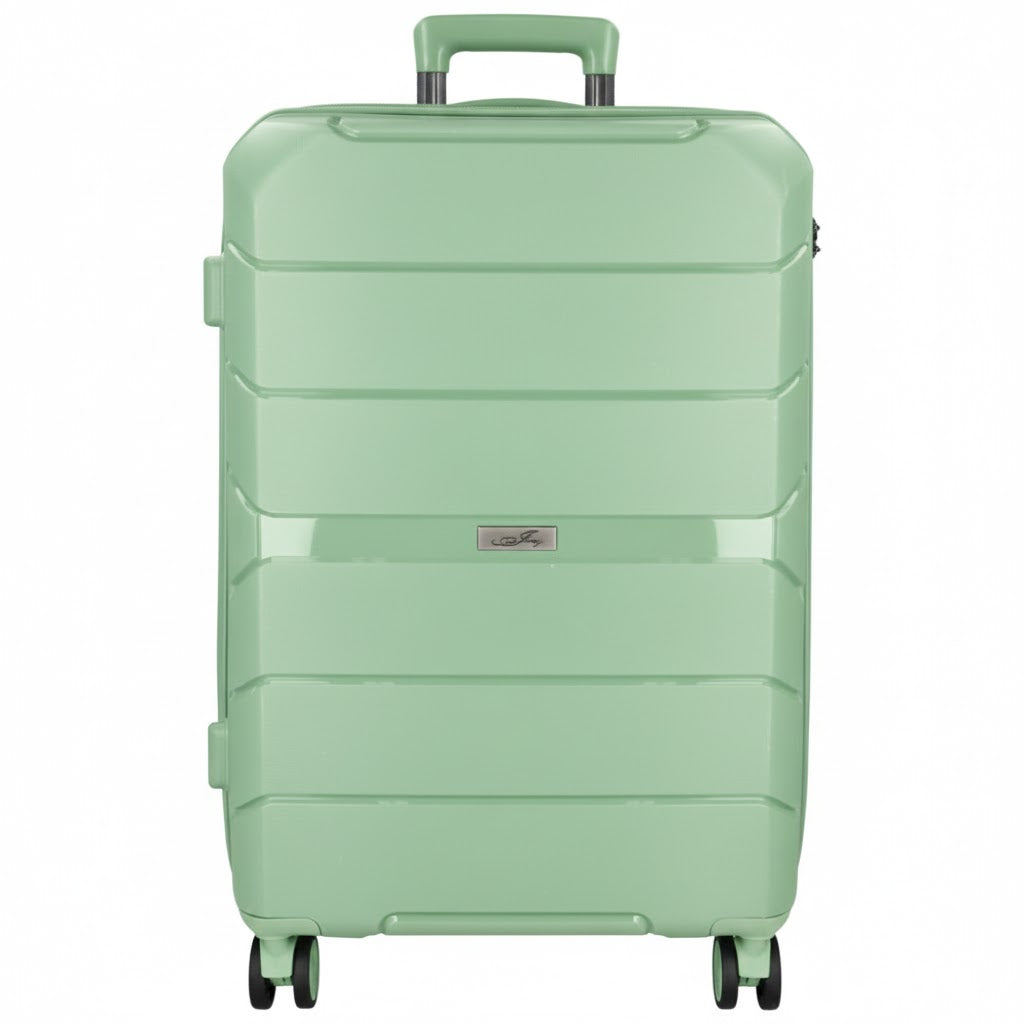 Maleta de viaje grande 24" verde claro