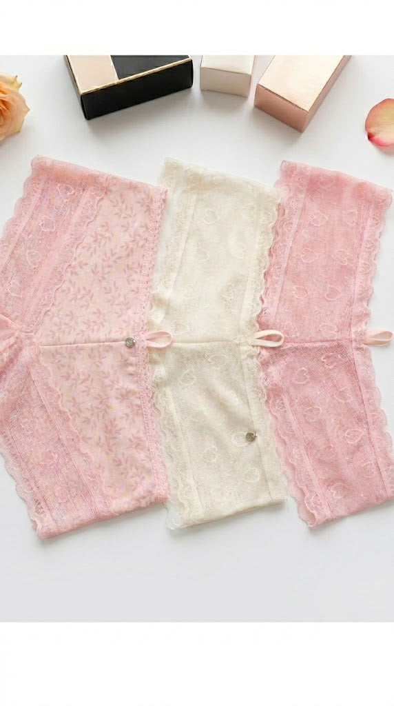 Panty Con encaje  PAQ X3