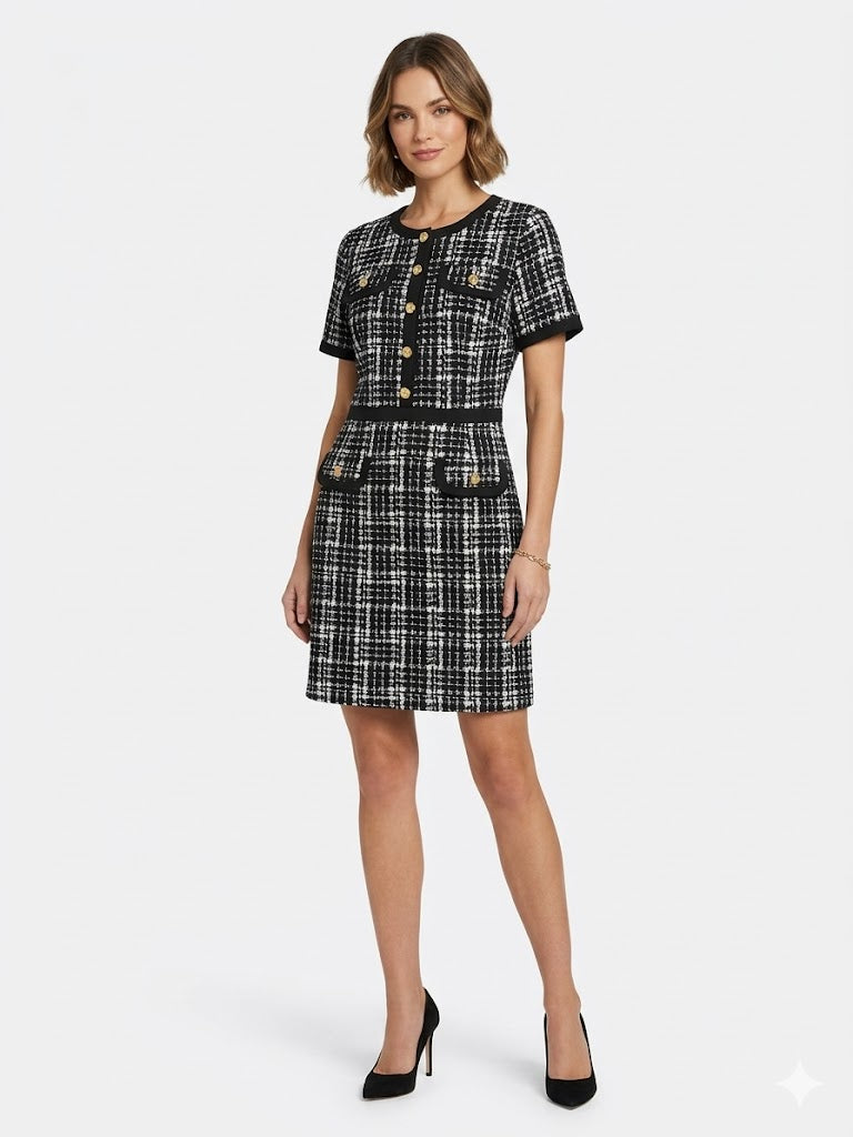 Vestido Negro/Blanco - Shelby & Palmer