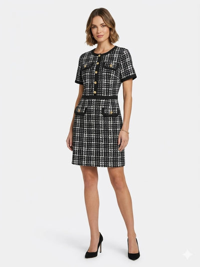Vestido Negro/Blanco - Shelby & Palmer