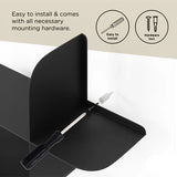 Montage Metal Wall Shelves, Set of 2 Black