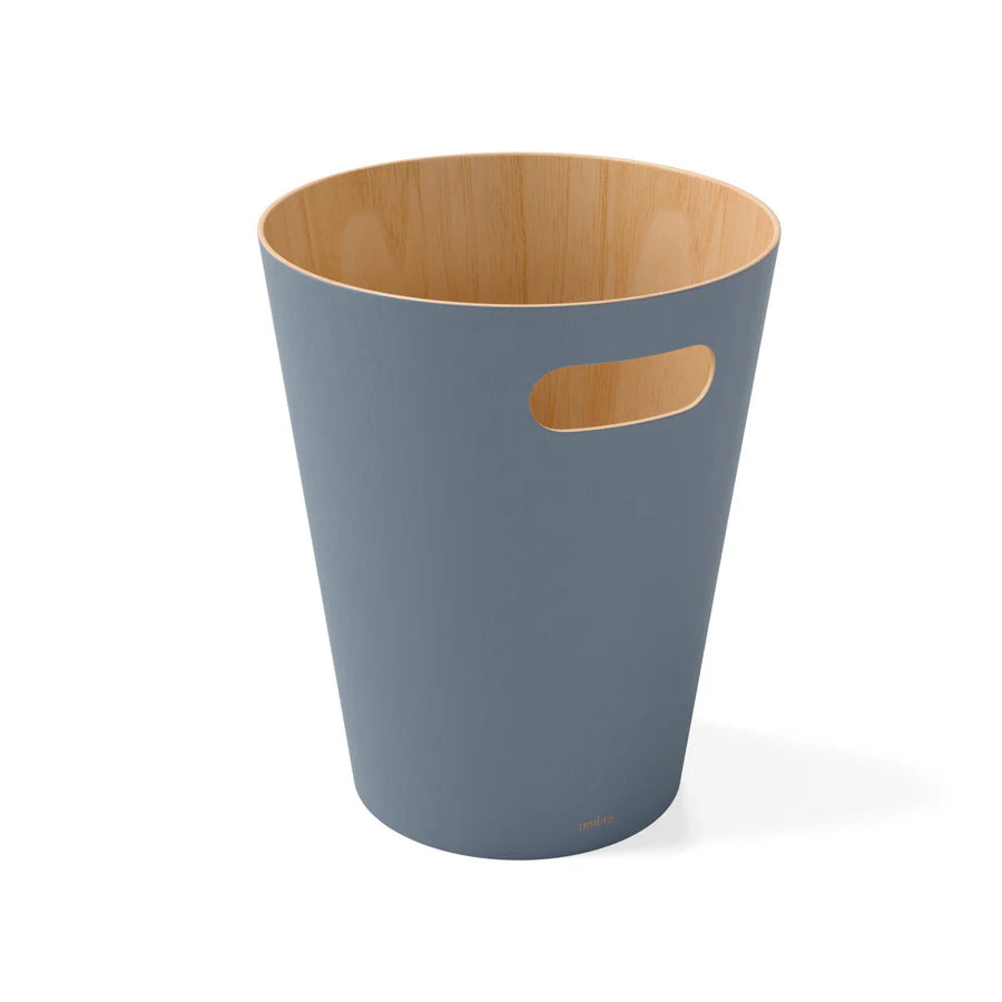Cesto de basura Woodrow azul pizarra