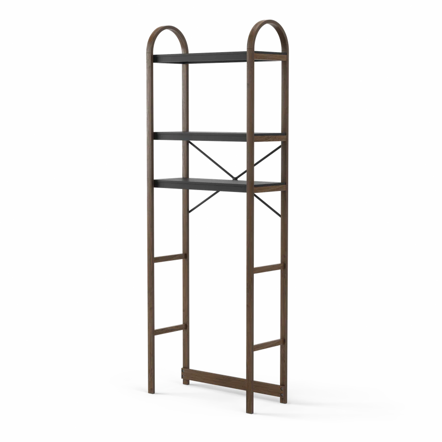 BELLWOOD OVER THE TOILET SHELF BLACK/WALNUT