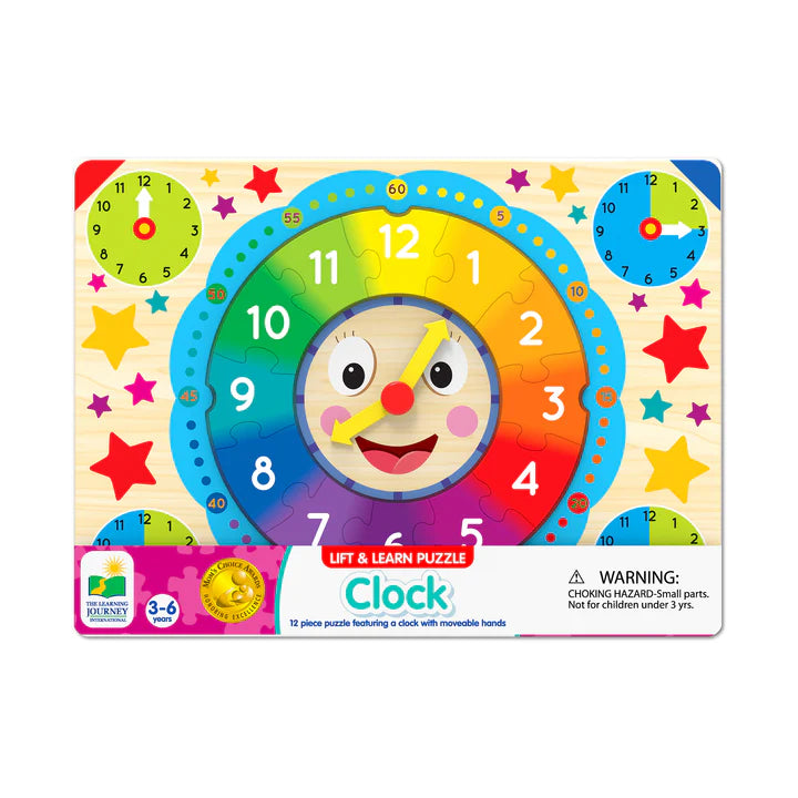 Lift & Learn Puzzle - Clock: 12 Pcs