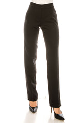 PANTALÓN DE PIERNA RECTA CON CREMALLERA NEGRO - Zac & Rachel