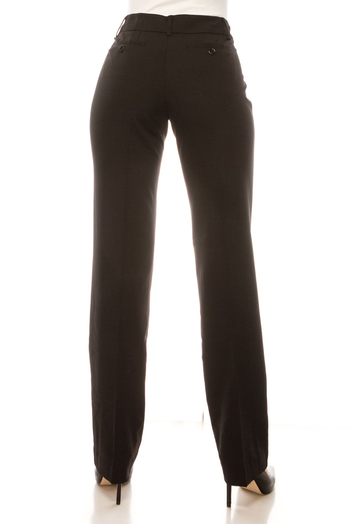 PANTALÓN DE PIERNA RECTA CON CREMALLERA NEGRO - Zac & Rachel