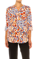 Blusa Blanco Brillante/Rojo Amapola - Zac & Rachel