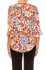 Blusa Blanco Brillante/Rojo Amapola - Zac & Rachel