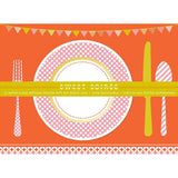 Manteles individuales temáticos "Velada de dulces retro", rosa/naranja