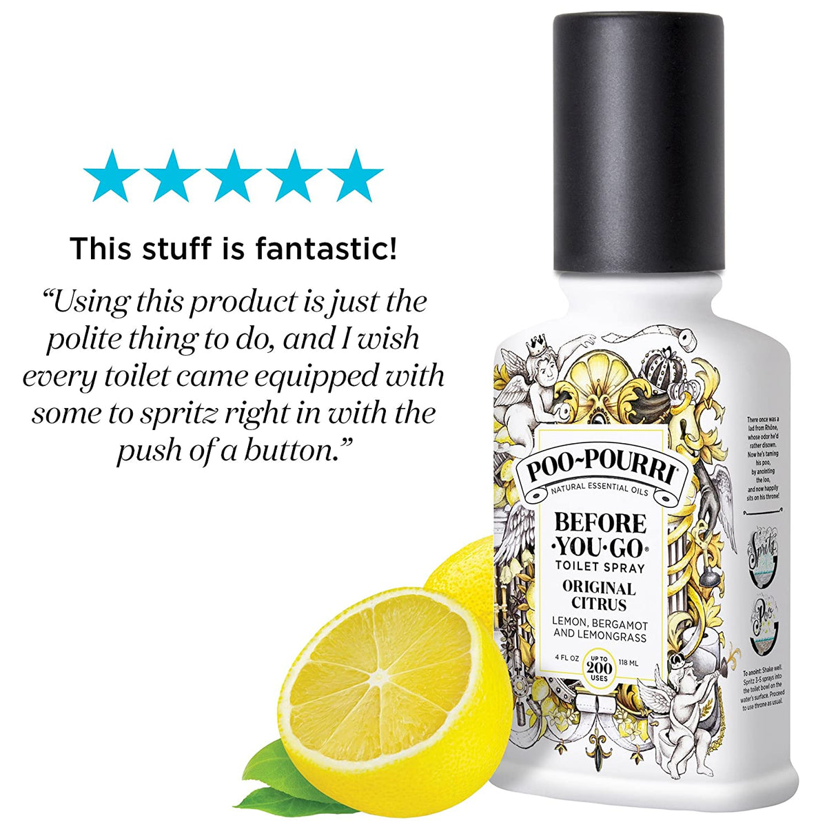 Spray para inodoro antes de irte 4 Fl Oz Cítricos Originales