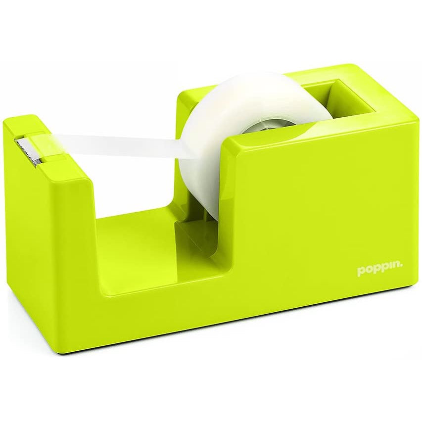 Dispensador de cinta adhesiva verde lima