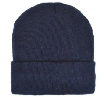 GORRO DE PUNTO ACRÍLICO ELÁSTICO - AZUL MARINO
