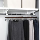 Juego de 5 perchas de madera con pinzas para pantalones y faldas