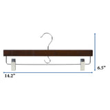 Juego de 5 perchas de madera con pinzas para pantalones y faldas