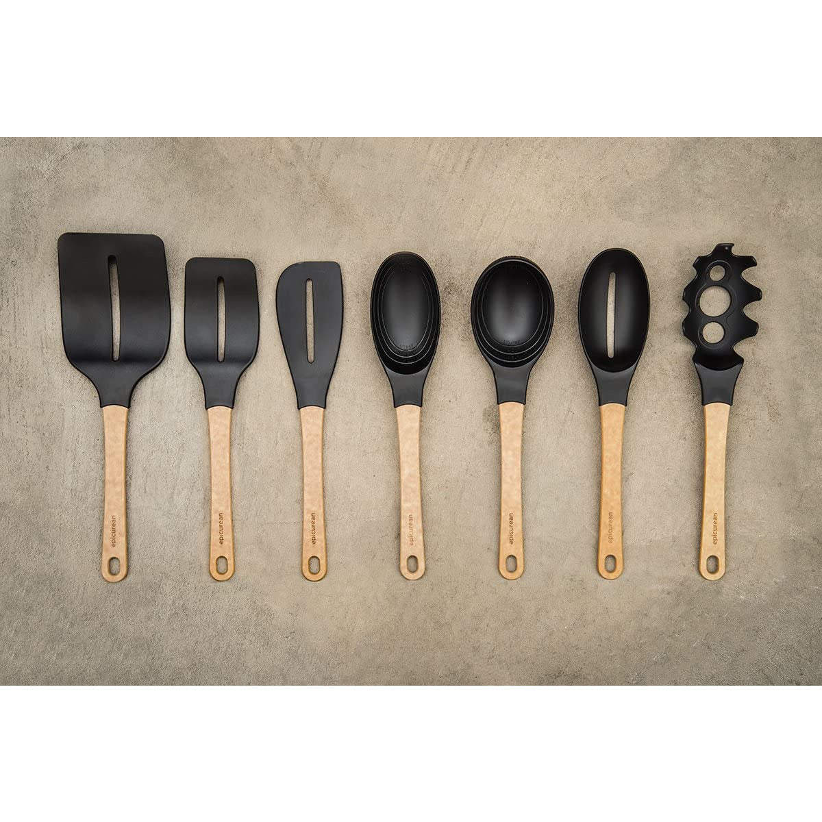 Cucharón de nailon negro/gris oscuro de 33 cm
