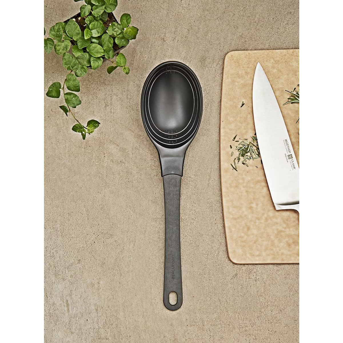 Cucharón de nailon negro/gris oscuro de 33 cm