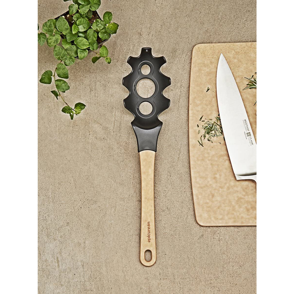Servidor de pasta, nailon natural/negro 33 cm