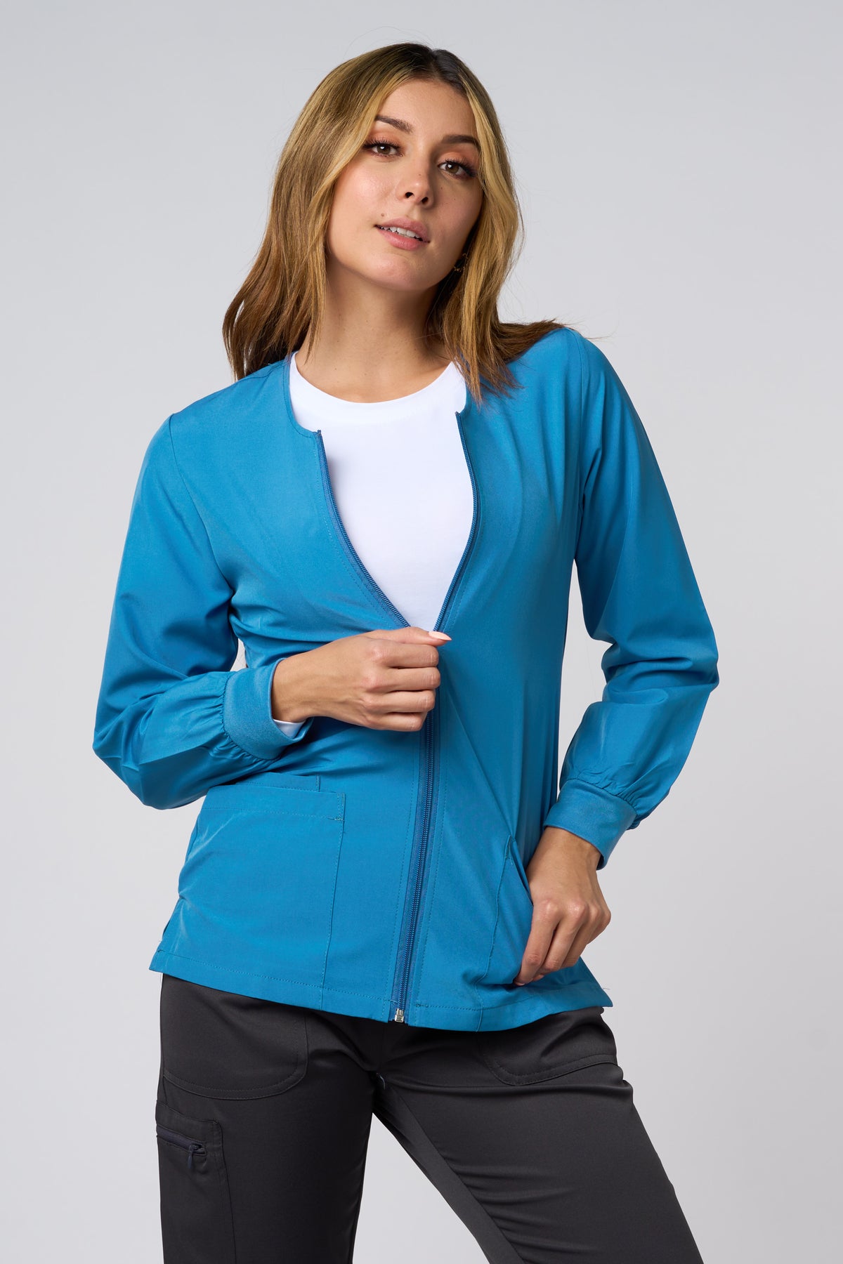 Chaqueta de moda - AZUL PAVO REAL