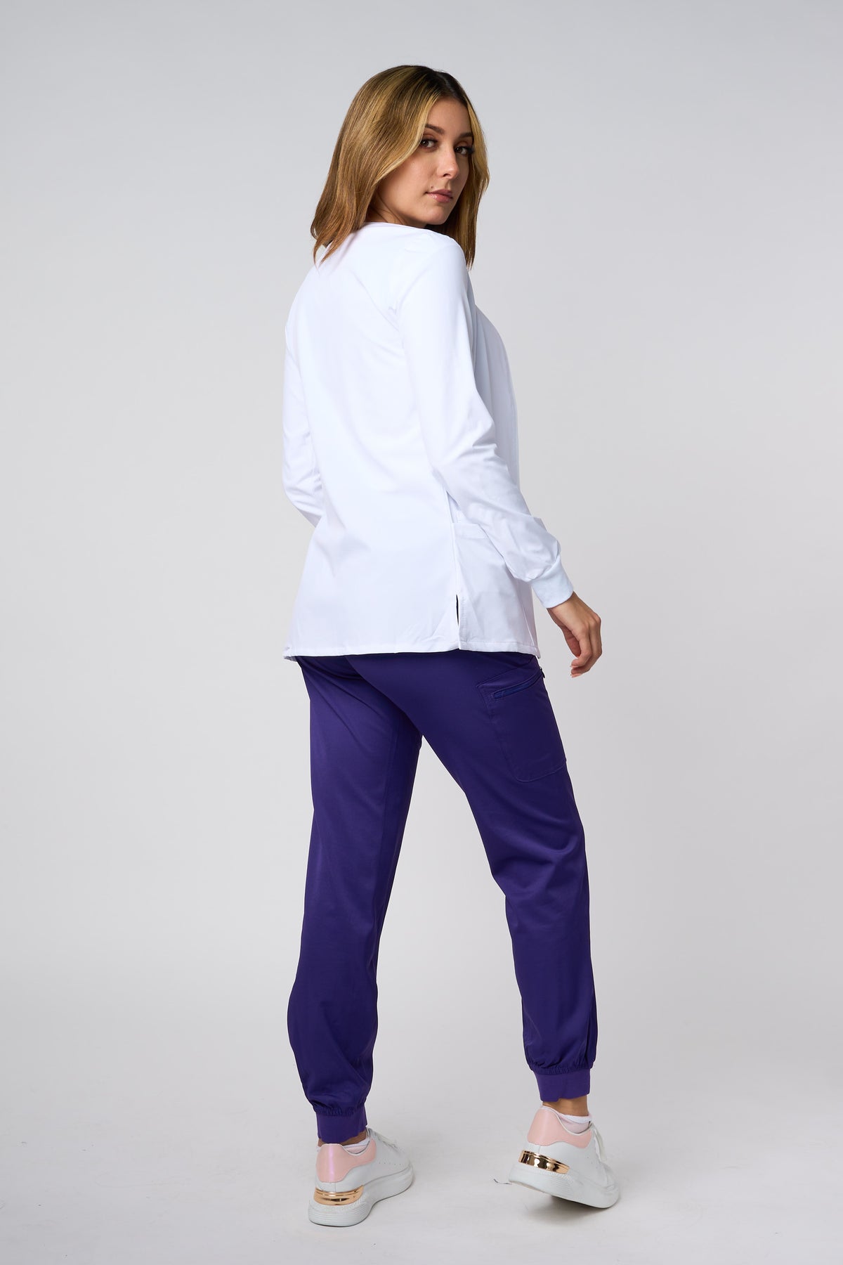 Chaqueta elástica blanca