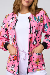 CHAQUETAS ROSAS ESTAMPADAS DE ANIMAL PRINT