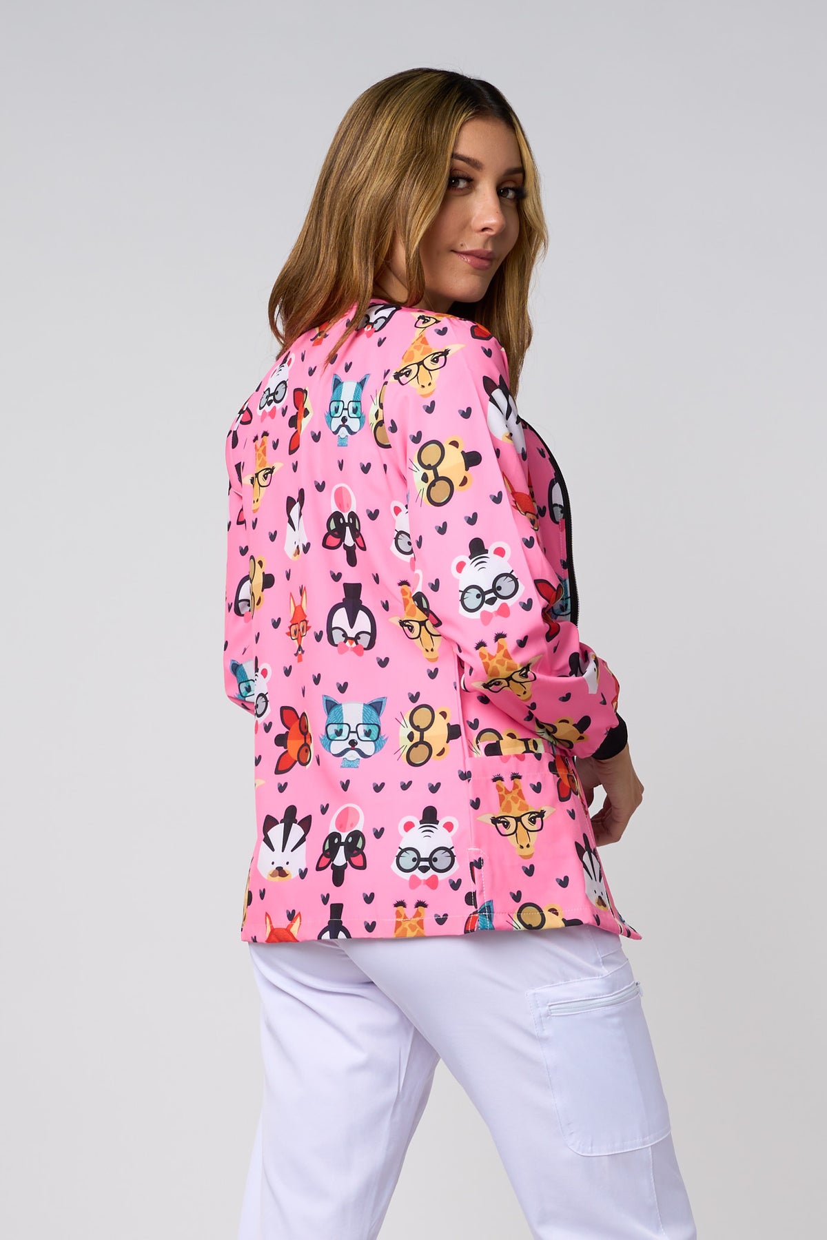CHAQUETAS ROSAS ESTAMPADAS DE ANIMAL PRINT