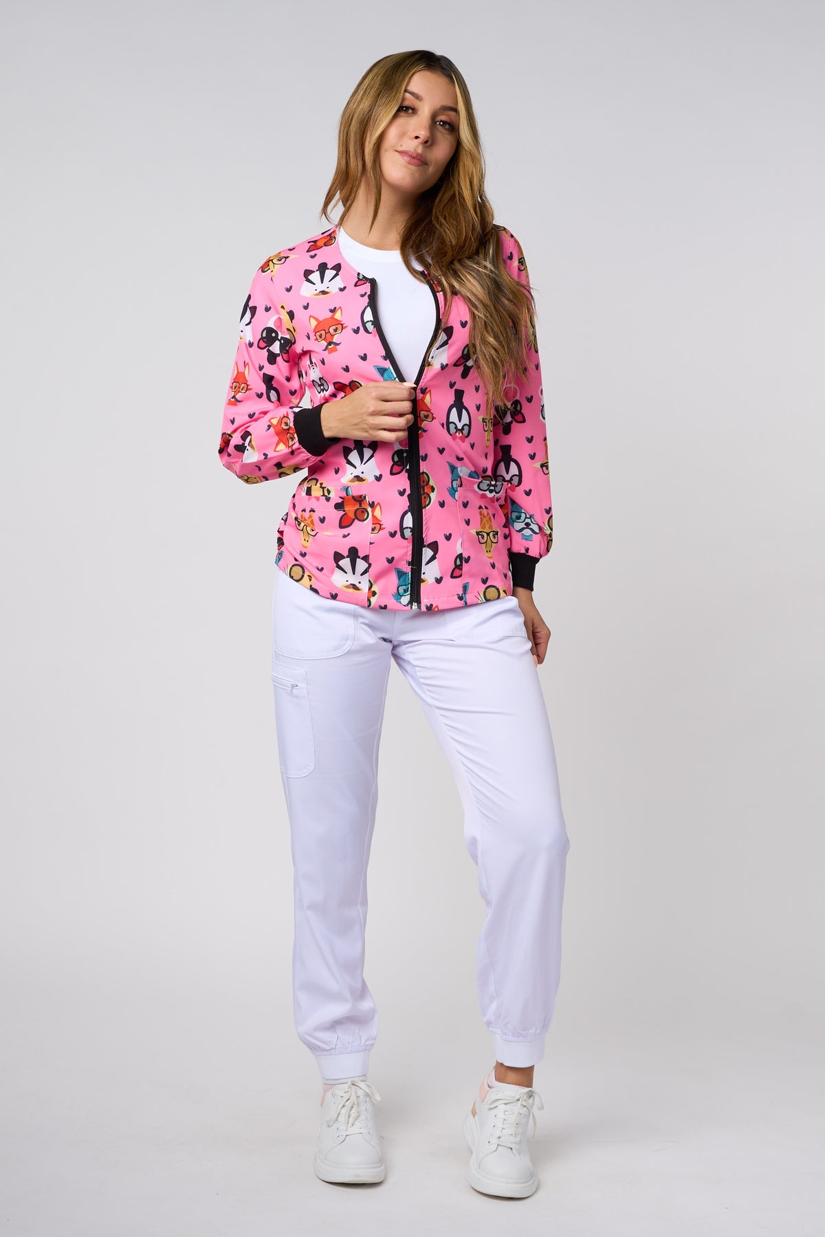 CHAQUETAS ROSAS ESTAMPADAS DE ANIMAL PRINT