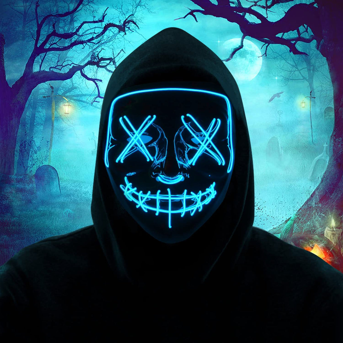 Máscaras inspiradas en Neon Light Purge
