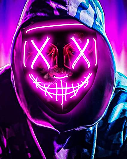 Máscaras inspiradas en Neon Light Purge