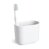 SOPORTE PARA CEPILLO DE DIENTES CON ESCALÓN BLANCO