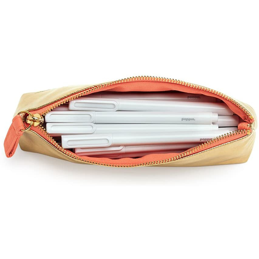 Estuche para lápices dorado