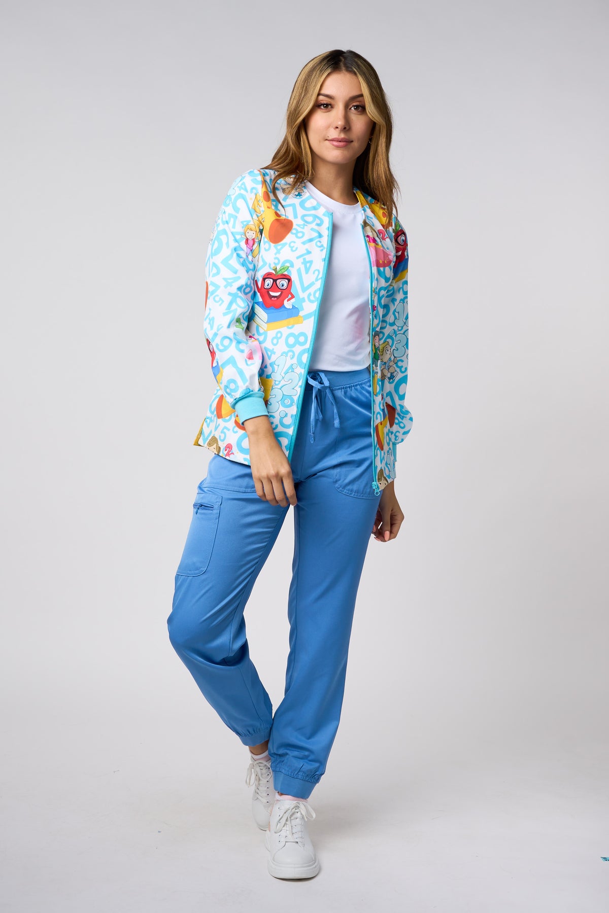 CHAQUETAS JIRAFFE AZULES ESTAMPADAS