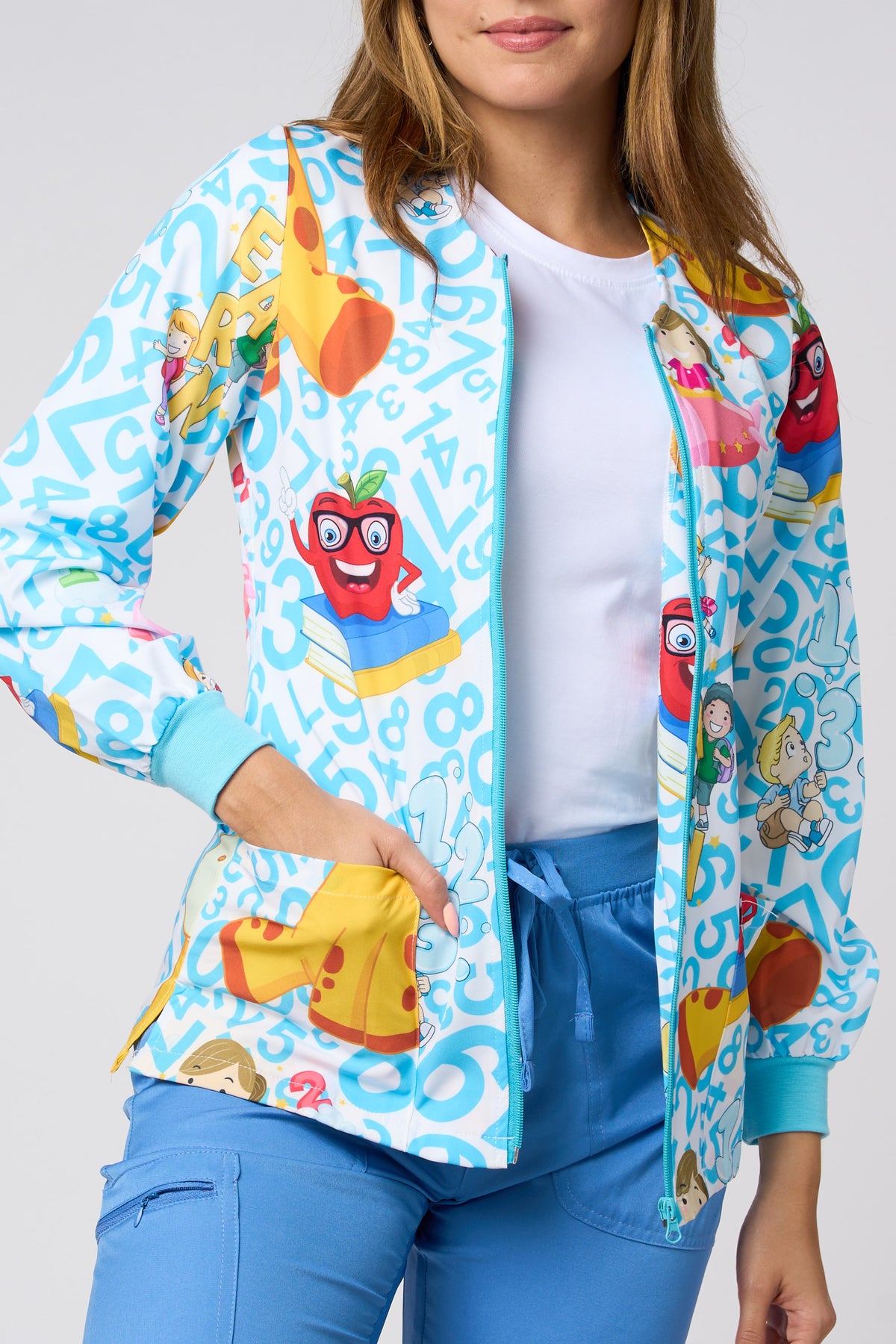 CHAQUETAS JIRAFFE AZULES ESTAMPADAS