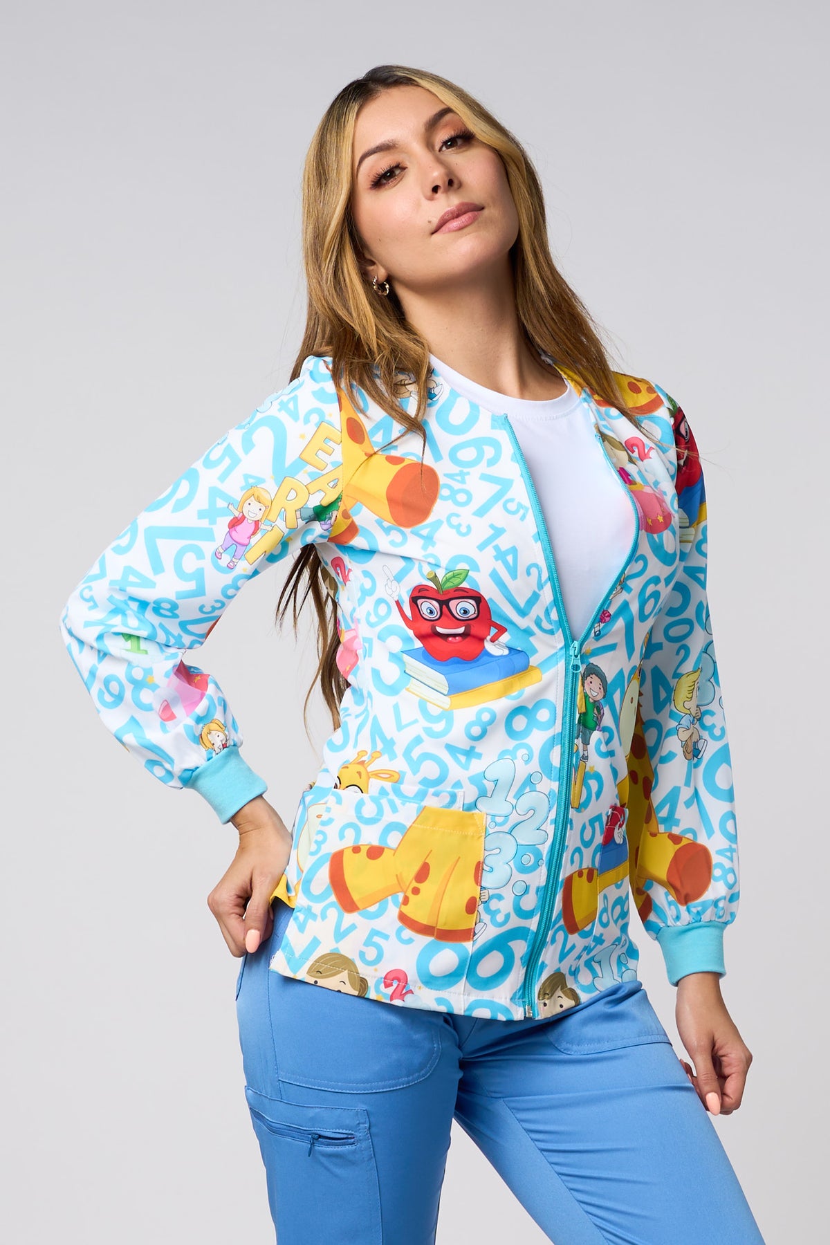 CHAQUETAS JIRAFFE AZULES ESTAMPADAS