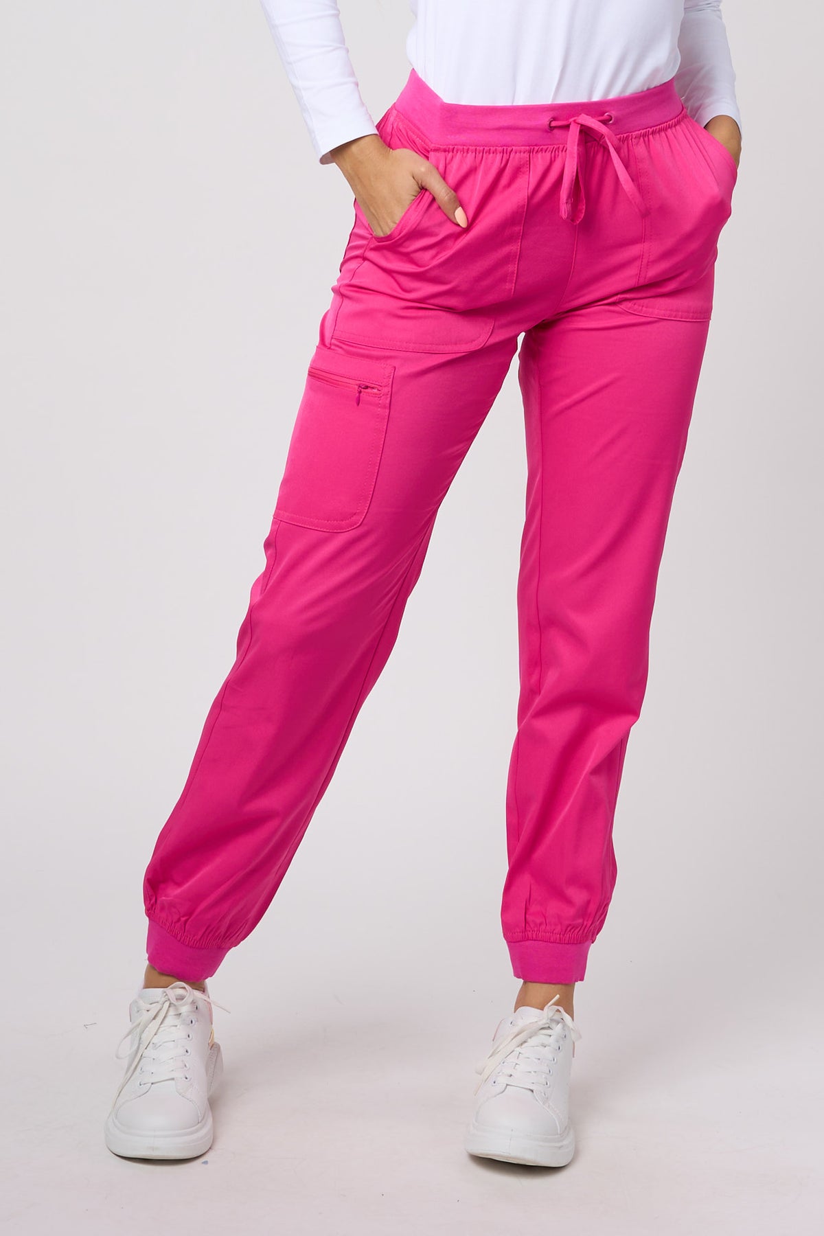 PANTALÓN DE JOGGING FUCSIA ELÁSTICO EN CUATRO DIRECCIONES
