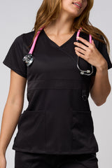 CUELLO MOCK LISO ELÁSTICO EN 4 DIRECCIONES CON ANILLO EN D NEGRO