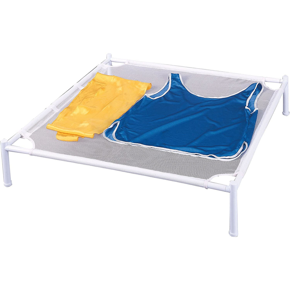 Secadora de ropa apilable de malla blanca