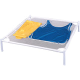 Secadora de ropa apilable de malla blanca