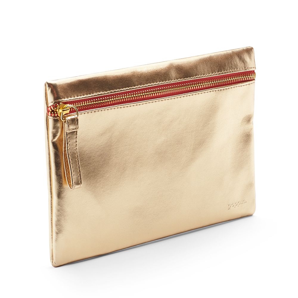 Estuche para lápices dorado