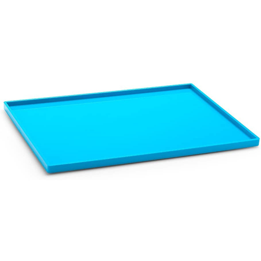 Bandeja delgada grande azul piscina 13.75"L x 9.75"W x 0.5"P