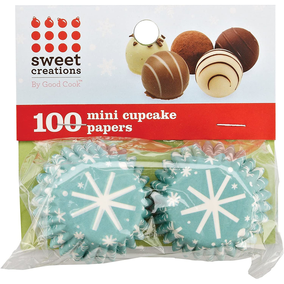 100 Unidades de papeles de mini cupcakes navideños