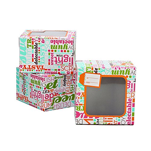 Cajas de galletas coloridas, paquete de 3