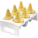 Molde para Mini Paletas Congeladas de 6 Unidades con Bandeja Azul