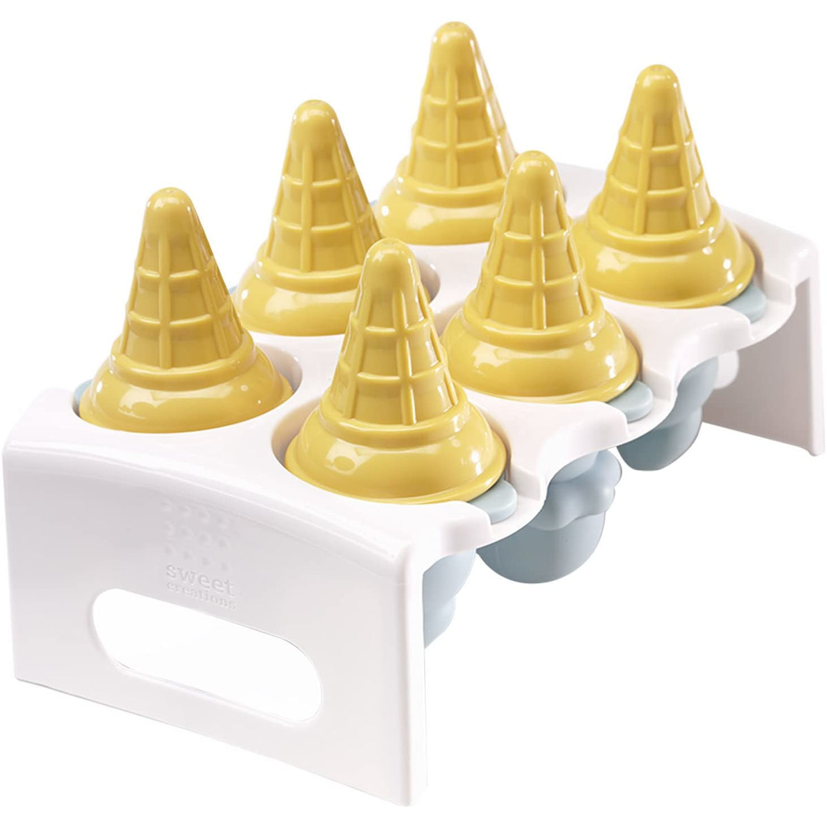 Molde para Mini Paletas Congeladas de 6 Unidades con Bandeja Azul