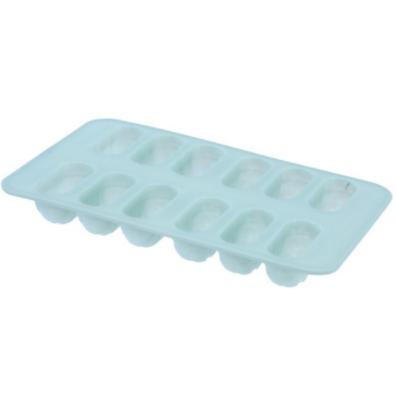 Molde de silicona de 12 cavidades para galletas bañadas en chocolate, 4 formas, azul
