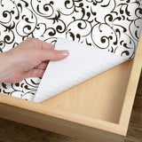 Prints Durable Adhesive Non-Slip Shelf and Drawer Liner Virtu Black 18" x 8'
