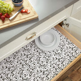 Prints Durable Adhesive Non-Slip Shelf and Drawer Liner Virtu Black 18" x 8'