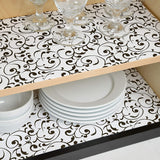 Prints Durable Adhesive Non-Slip Shelf and Drawer Liner Virtu Black 18" x 8'
