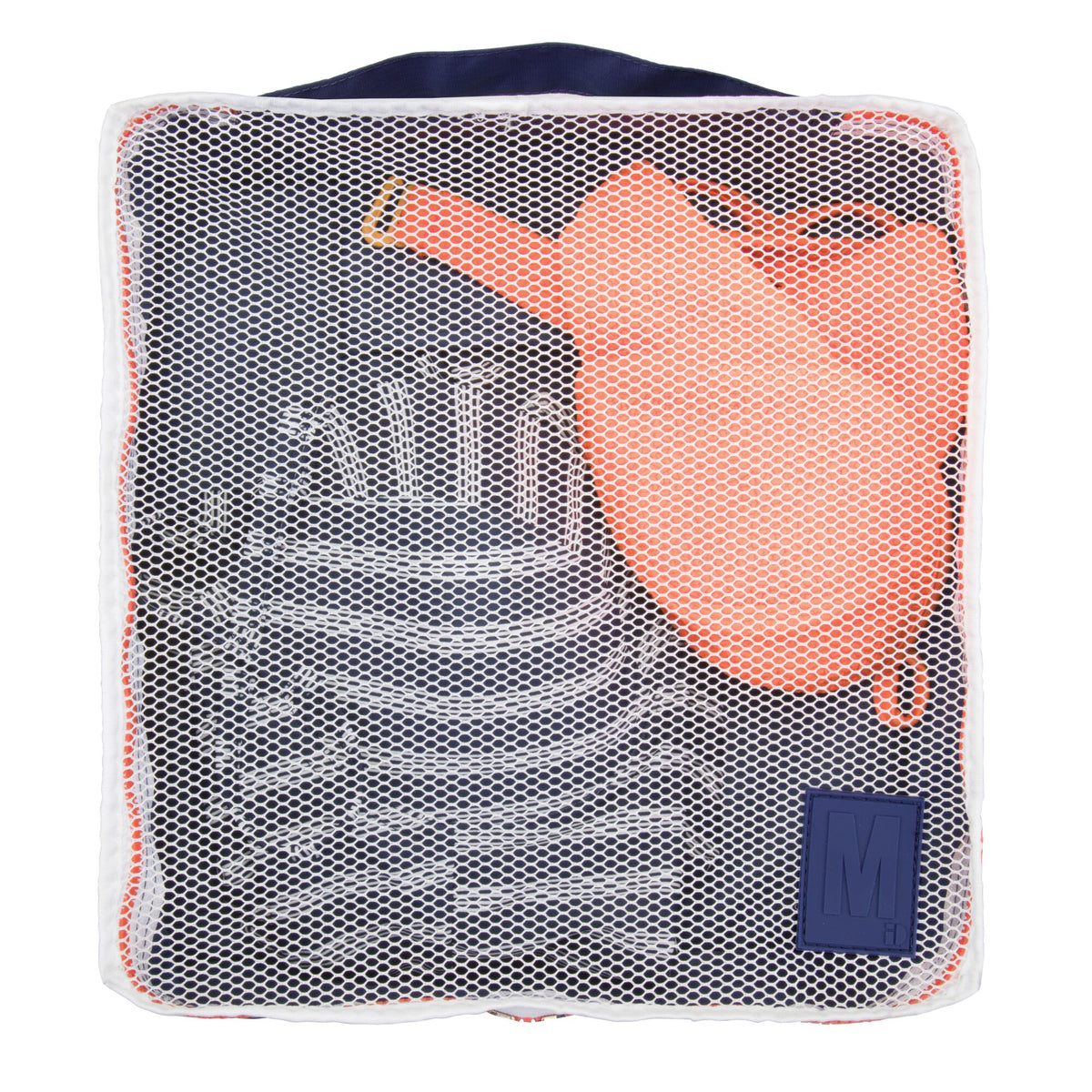Cubos de embalaje azul marino y naranja - Juego de 3