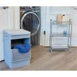 Cesto de ropa apilable gris